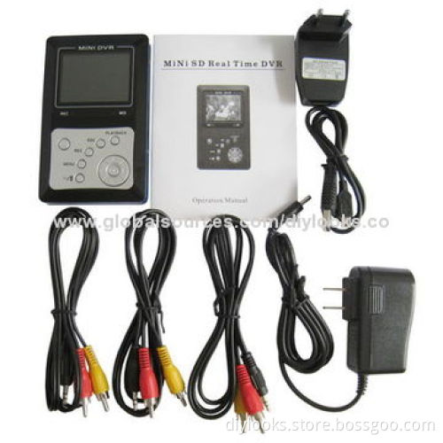 Mini DVR with SD Card, Connect Wired Camera